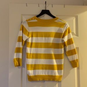 ModCloth Charter School Sweater in Yellow Stripe